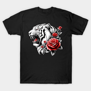 Tiger and roses T-Shirt